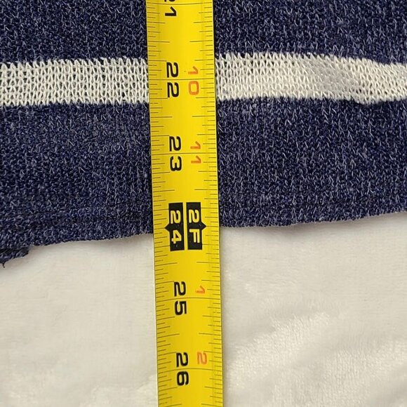 Chris & Carol Womens Striped Open Front Cardigan Sweater Size S Blue & White - Picture 7 of 7